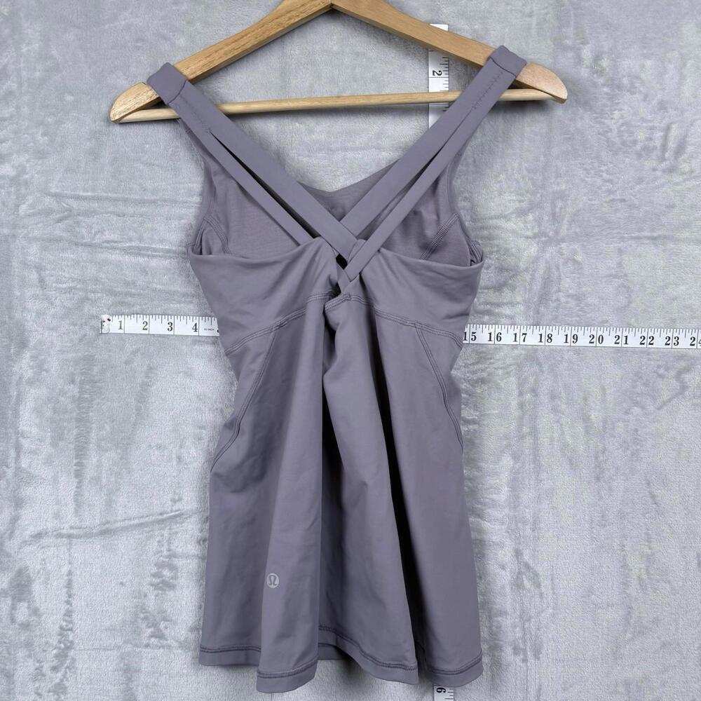 Lululemon Stash N Run Tank Support For B/C Stretch Size 6 Purple Gym Athleisure